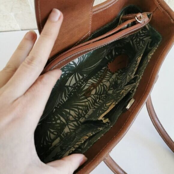 Tropical Woven Purse Liz Claiborne Palm Tree Pineapple Handbag Bag - Picture 8 of 16